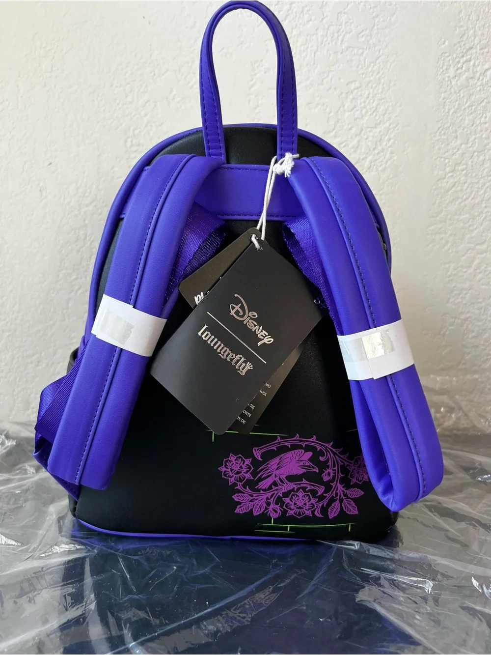Loungefly Disney Villains Stained Glass Glow Mini Backpack Maleficent Evil Queen